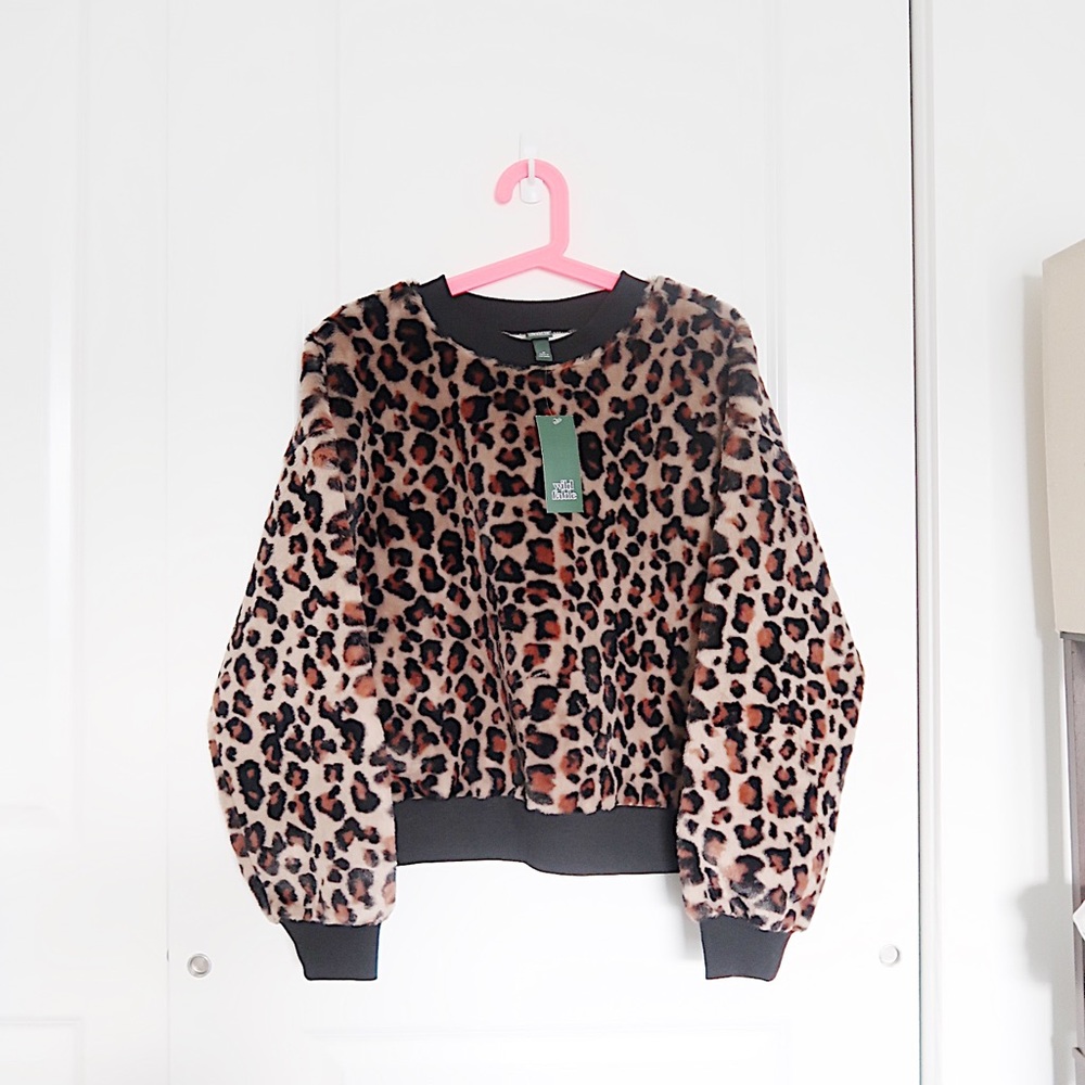 Wild fable animal print pullover